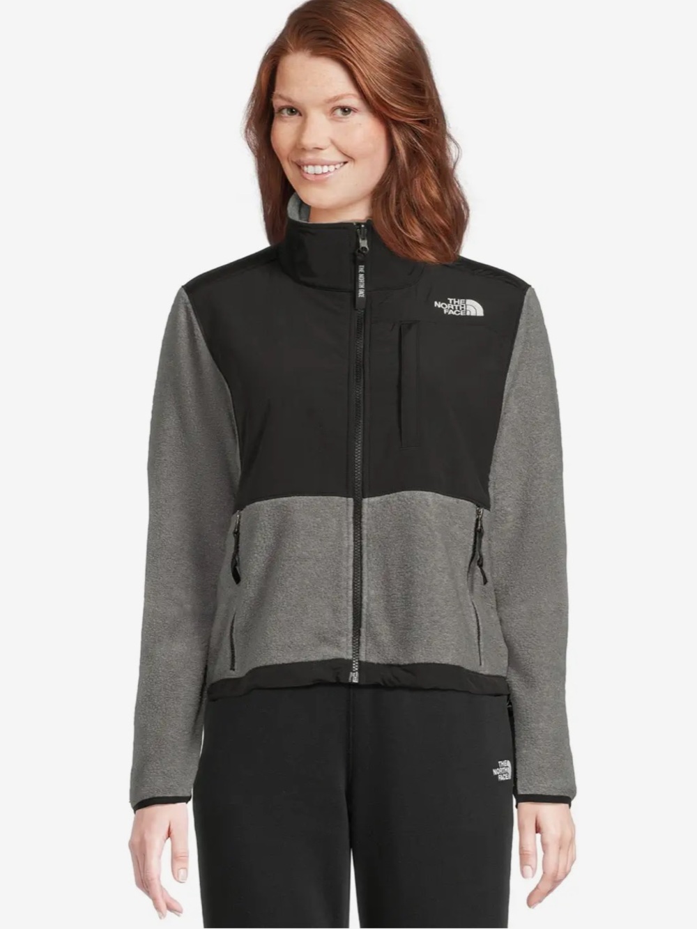 NWT The North Face Women’s Retro Denali Black and Gray Fleece Jacket SZ XL